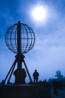 Images Dated 20th July 2008: The Globe Monument at North Cape, Honningsvag Port, Mageroya Island, Finnmark Region