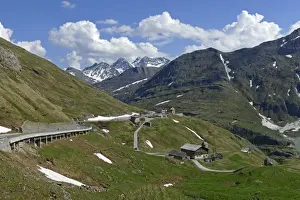 Austrian Culture Prints: Glocknerhaus Mountain Inn at Grossglockner High Alpine Road, Carinthia, Austria, Europe