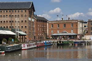 Gloucester Prints: Gloucester Historic Docks, Narrow Boats, Soldiers Museum, Gloucester, Gloucestershire