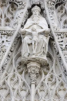 Images Dated 5th September 2009: God and Jesus, Saint-Vulfran d Abbeville church, Somme, France, Europe