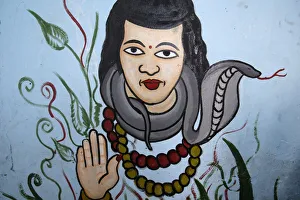 Benin Prints: The Goddess Akla Mami, Voodoo shrine in Cotonou, Benin, West Africa, Africa