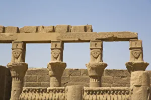 Support Prints: Goddess Hathor Columns, Vestibule of Nectanebo, Temple of Isis