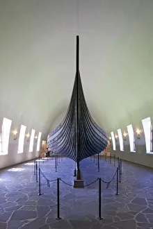 Oslo Prints: Gokstad ship, 9th century burial vessel, Viking Ship Museum, Vikingskipshuset