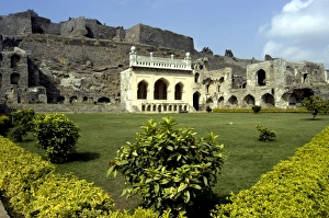 Golconda Fort, Hyderabad, Andhra Pradesh, India, Asia