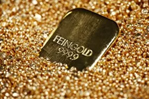 Images Dated 27th May 2010: Gold ingot, Frankfurt, Germany, Europe