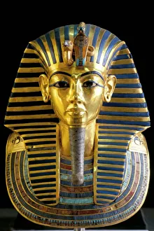 Disguise Prints: Gold mask of Tutankhamun, Egyptian Museum, Cairo, Egypt, North Africa, Africa