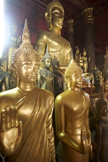 Images Dated 17th May 2009: Golden Buddhas of the Royal Palace temple of Luang Prabang, Laos, Indochina