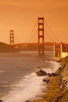 Golden Gate Bridge from Marshall Beach, San Francisco, California, United States of America