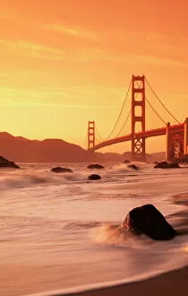 Images Dated 8th May 2009: Golden Gate Bridge from Marshall Beach, San Francisco, California, United States of America