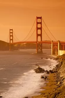 Images Dated 8th May 2009: Golden Gate Bridge from Marshall Beach, San Francisco, California, United States of America
