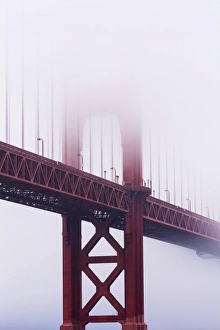 Suspension Bridge Prints: Golden Gate Bridge in the mist