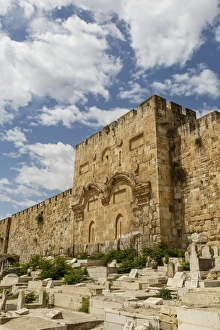 Temple Mount Prints: The Golden Gate on the eastern wall of the Temple Mount