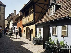 Golden Lane Prints: Golden Lane in the Castle District, Prague, Czech Republic, Europe