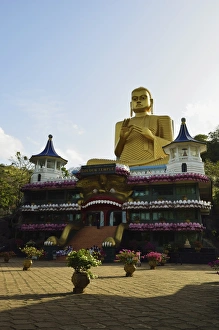 South Asian Prints: Golden Temple, Dambulla, Sri Lanka, Asia
