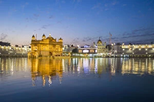 Indian Culture Gallery: The Golden Temple (Harmandir Sahib) and Amrit Sarovar (Pool of Nectar) (Lake of Nectar)