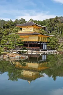 Postcard Prints: Golden Temple (Kinkaku-ji) (Temple of the Golden Pavilion)