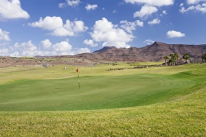 Golf course, Las Playitas, Fuerteventura, Canary Islands, Spain, Europe
