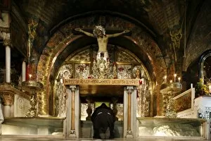 Golgotha chapel at the Church of the Holy Sepulchre, Jerusalem, Israel, Middle East