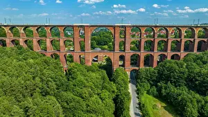 Goltzsch Viaduct, largest brick-built bridge in the world, Saxony, Germany, Europe