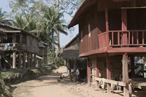 Gom Dturn, a Lao Luong Village in the Golden Triangle area of Laos, Indochina