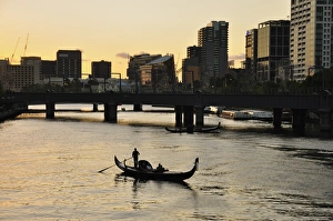 Gondolas Prints: Gondola on the Yarra River, Melbourne, Victoria, Australia, Pacific