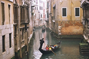 Water Way Prints: Gondolas on canal near S