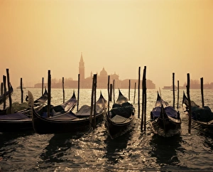 Gondolas and the church of San Giorgio Maggiore
