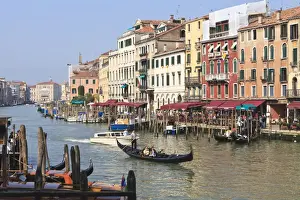Boat Trip Prints: Gondolas on the Grand Canal, Venice, UNESCO World Heritage Site, Veneto, Italy, Europe