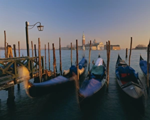 Gondolas and San Giorgio Maggiore from St