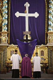 Images Dated 5th April 2010: Good Friday service, Gottweig Benedictine Abbey, Gottweig, Lower Austria, Austria