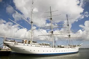 Images Dated 22nd April 2010: The Gorch Fock I museum ship in the harbour of Stralsund, Mecklenburg-Vorpommern
