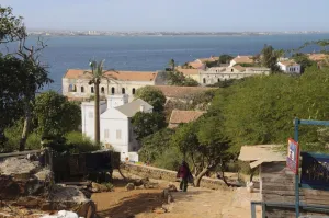 Senegal Prints: Goree Island famous for its role in slavery, view over to Dakar, Senegal