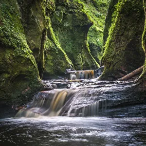 Cascade Prints: The gorge at Finnich Glen (Devils Pulpit) near Killearn, Stirlingshire, Scotland