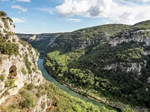 Auvergne Rhone Alpes Prints: Gorge de l'Ardeche, River Ardeche, Auvergne-Rhone-Alpes, France, Europe