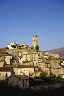 Hill Village Prints: Goriano Sicoli, Abruzzo, Italy, Europe