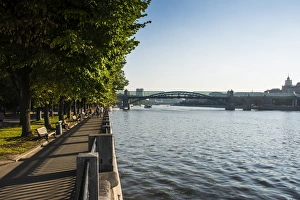 Moskva River Prints: Gorky Park on the Moscow River, Moscow, Russia, Europe
