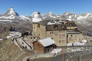 Gornergrat Observatory, 3100m, view of Matterhorn Peak, 4478m, Zermatt, Valais, Swiss Alps, Switzerland, Europe