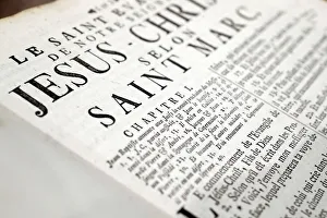 Western Script Prints: The Gospel of St. Mark, old Holy Bible, Strasbourg, France, Europe