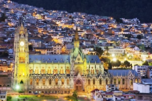 Gothic Basilica del Voto Nacional, old town, UNESCO World Heritage Site
