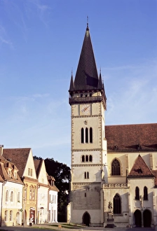 Slovakian Prints: Gothic Christian church of St