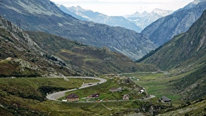 Transport Infrastructure Prints: Gotthard Pass, Canton of Uri, Switzerland, Europe