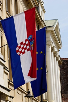 Patriotism Prints: Government Quarter, Upper Town, Zagreb, Croatia, Europe