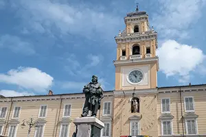 Piazza Prints: Governor's Palace, Piazza Garibaldi, Parma, Emilia-Romagna, Italy, Europe