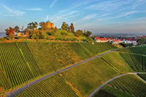 Paved Prints: Grabkapelle in den Weinbergen bei Stuttgart-Rotenberg, Baden-Wurttemberg, Germany, Europe