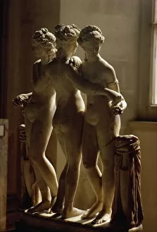 Images Dated 29th February 2008: The Three Graces, Louvre Museum, Paris, France, Europe