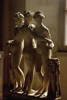 Images Dated 29th February 2008: The Three Graces, Louvre Museum, Paris, France, Europe