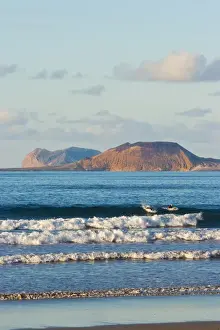 Canaries Prints: Graciosa Island beyond Lanzarotes finest surf beach at Famara in the north west of the island