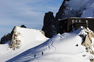 Rhone Alpes Prints: Grand Capucin and Refuge des Cosmiques (Cosmiques Hut)