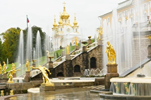 Typically Russian Prints: The Grand Cascade in front of the Grand Palace