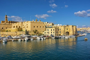 Cospicua Prints: Grand Harbour looking towards Cospicua, Malta